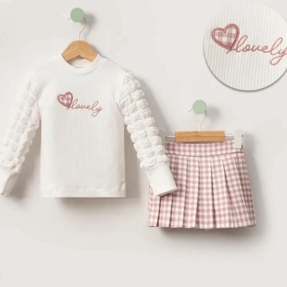 OUTWEAR Double Set Long-sleeve Sweatshirt Lovely &amp; Skirt