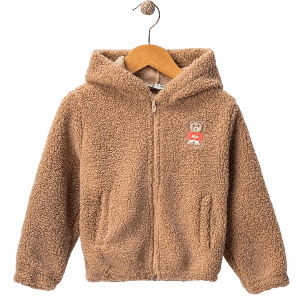 JACKETS Winter fur warm jacket beige