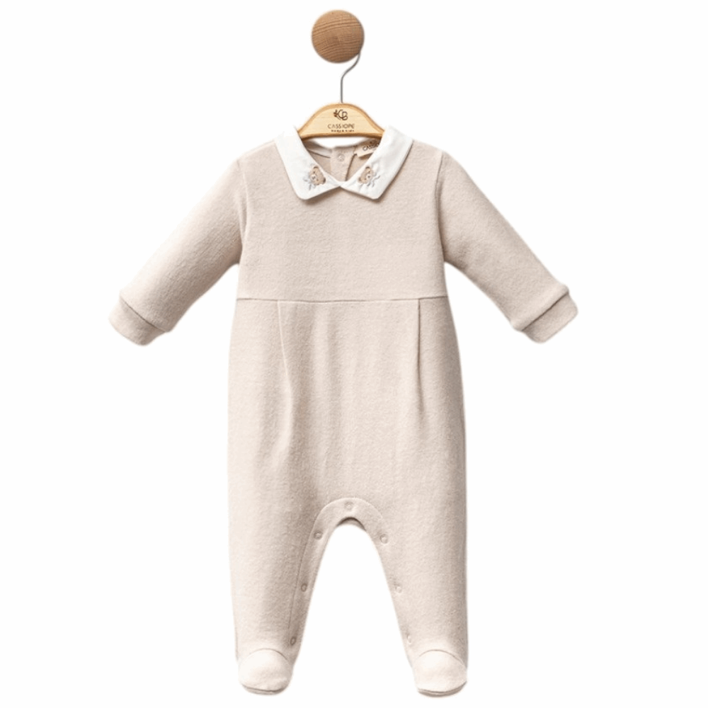 WINTER Warm jumpsuit with white collar