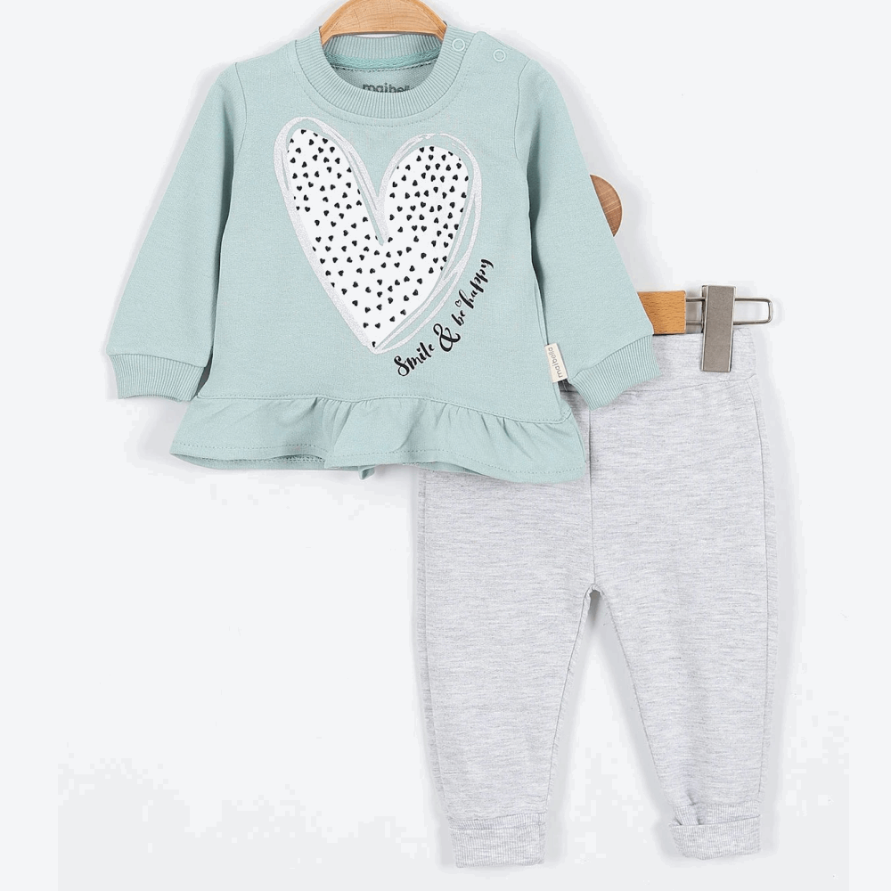 HOMEWEAR Double set Sweatshirt &amp; Pants - green