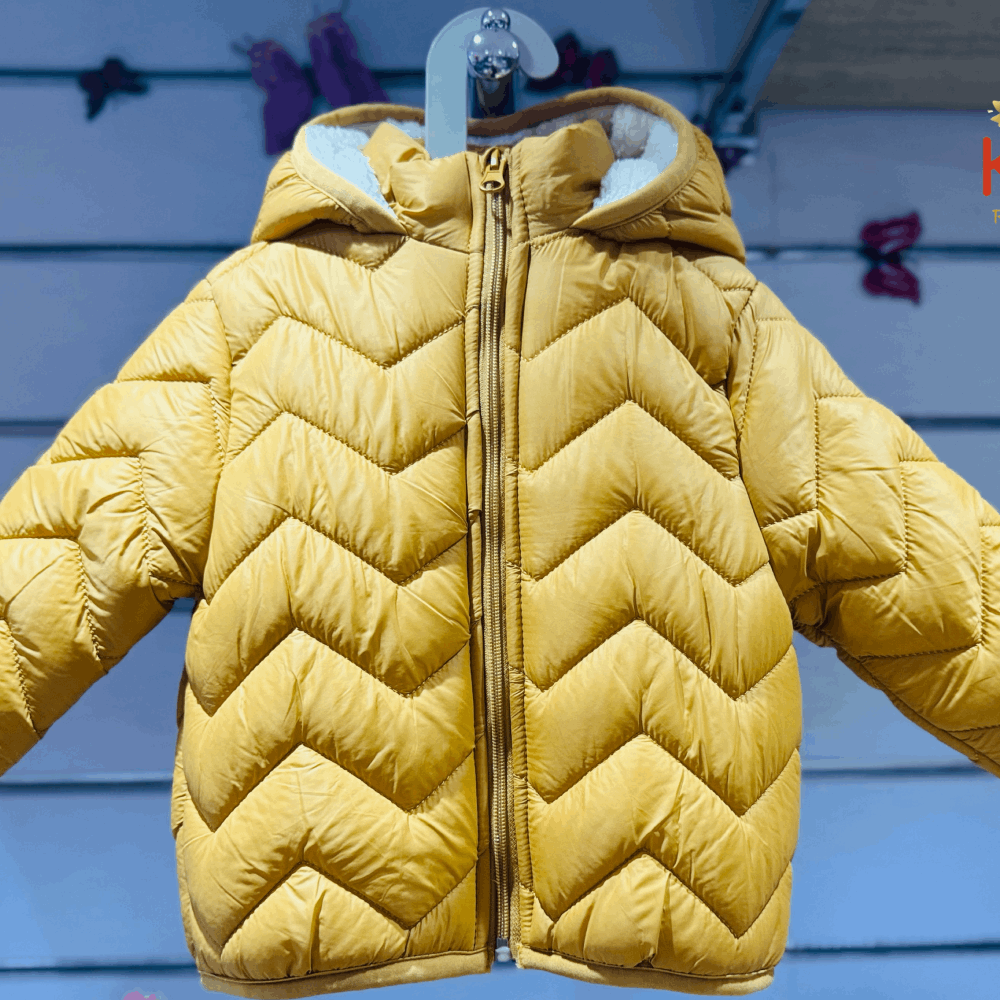 CLOTHING Girls Winter fur warm jacket yellow