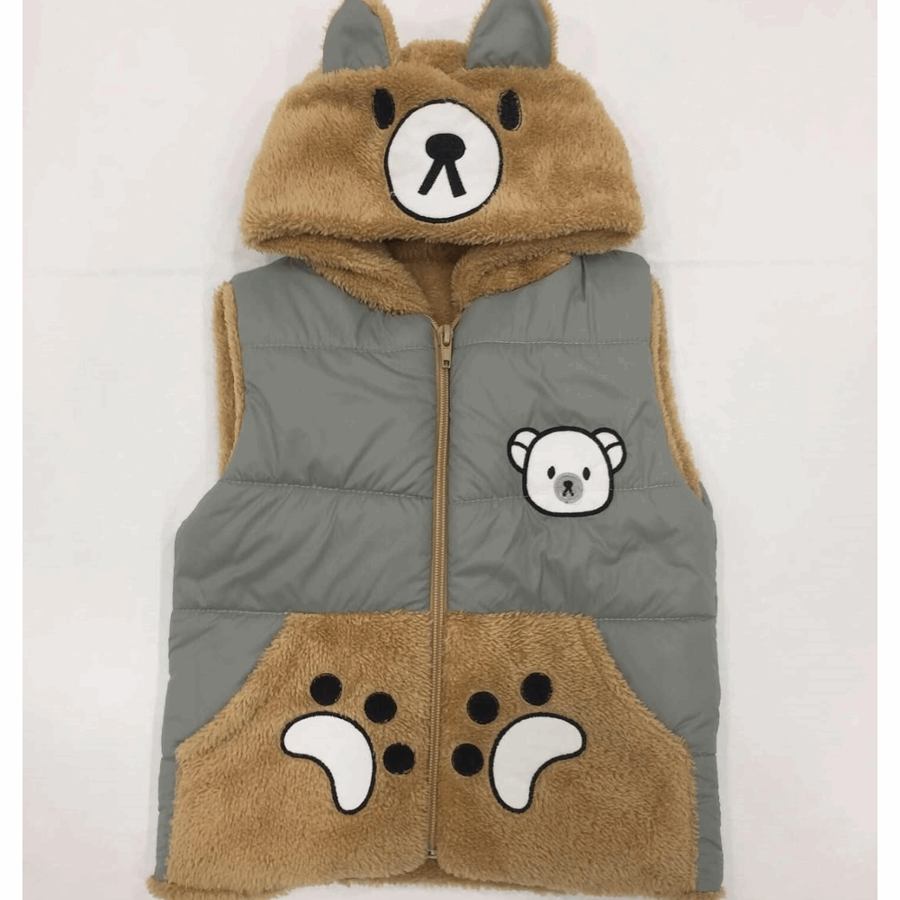 JACKETS Warm vest with hoodie