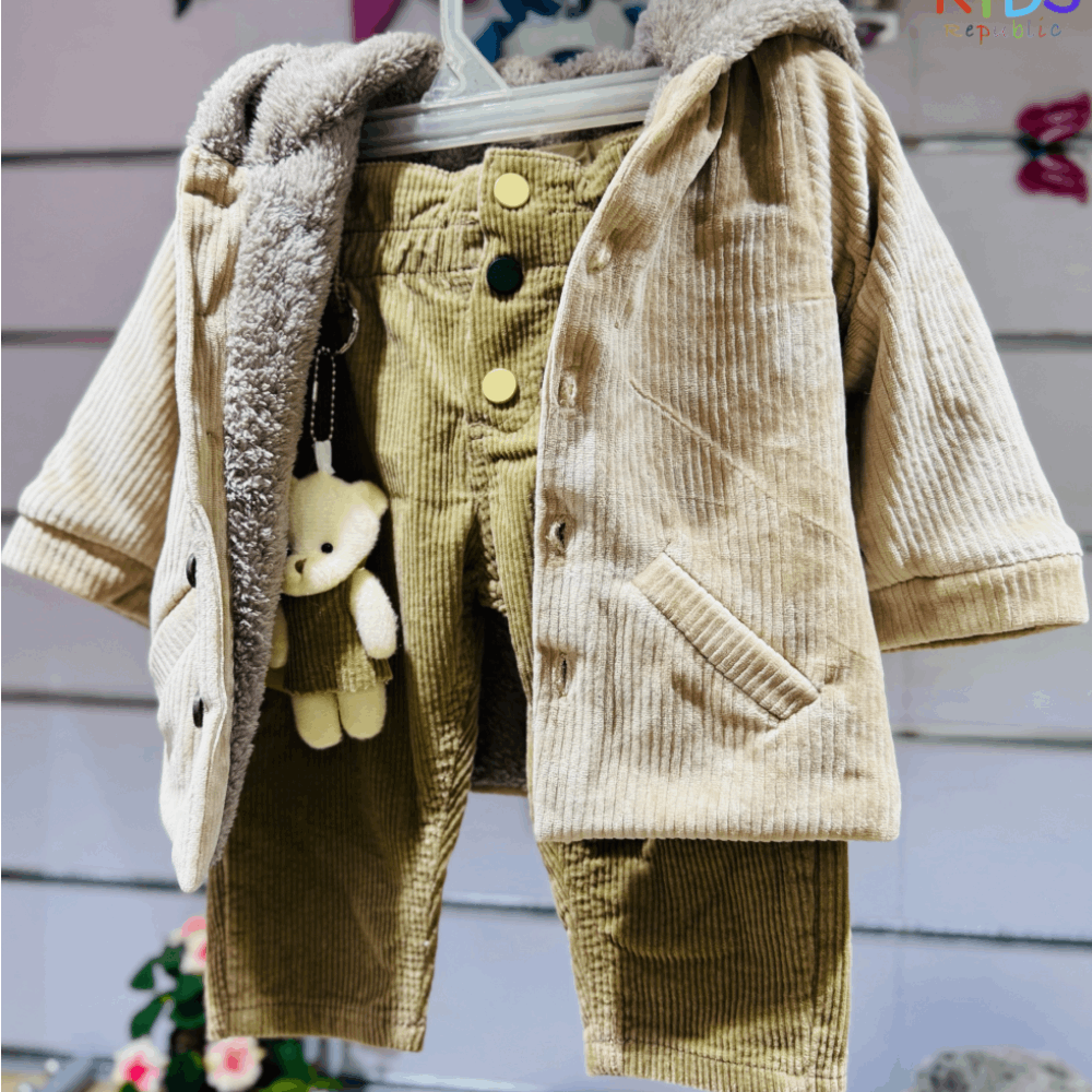 CLOTHING Boys Double winter set fur jacket &amp; fur pants
