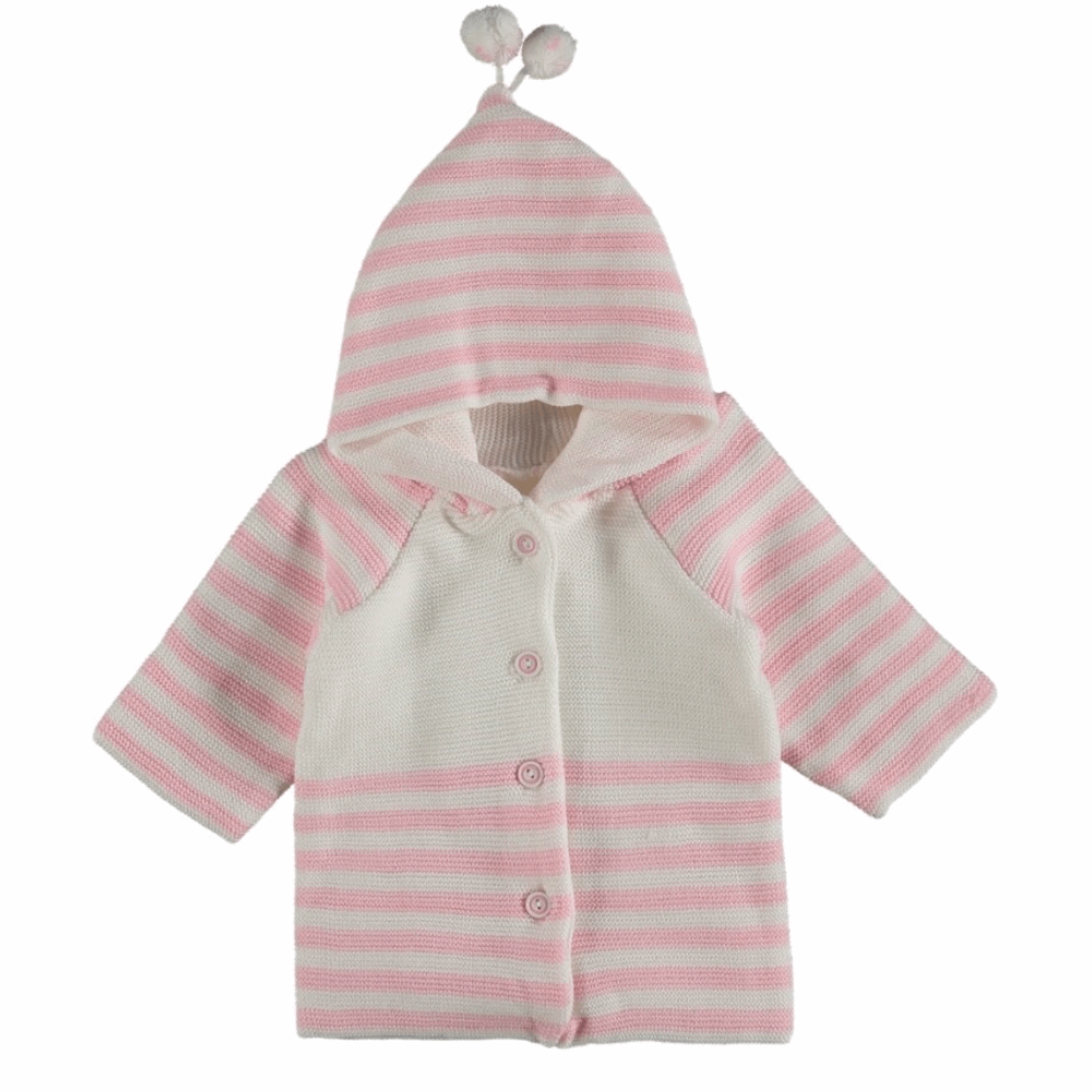OUTWEAR Warm knitted hoodie pink