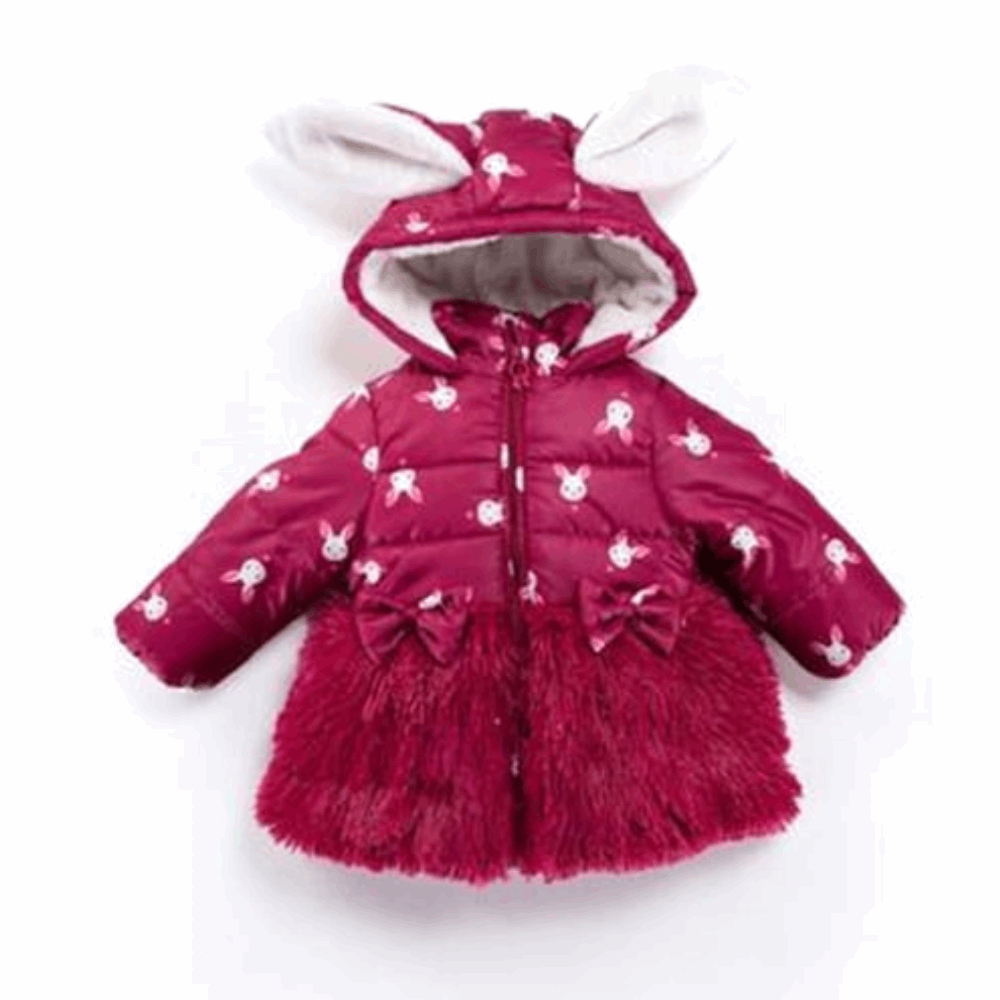 JACKETS Winter fur warm jacket violet