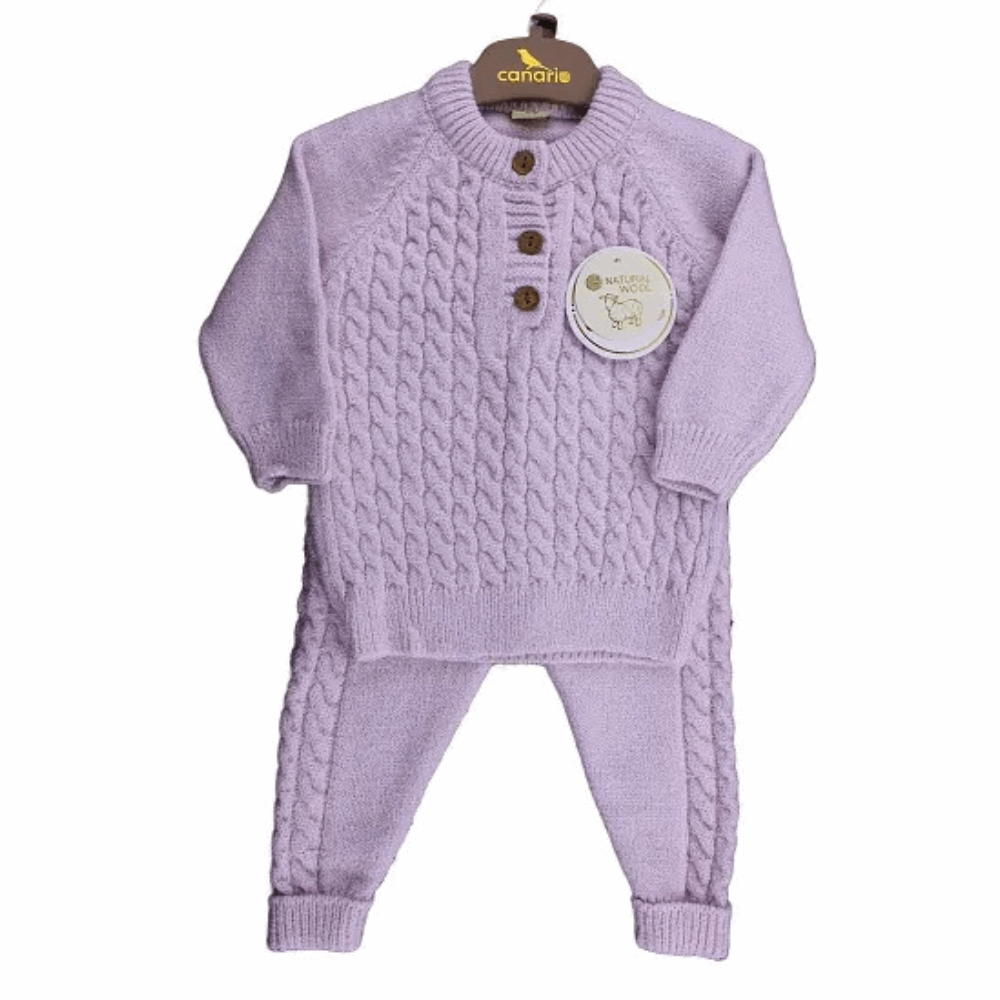 OUTWEAR Double knitted set - natural wool