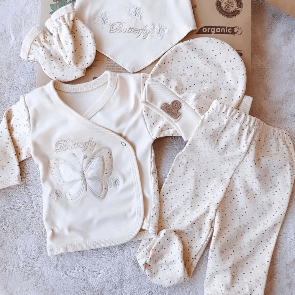 NEWBORN Girls Newborn Set 5in1 Organic - Princess