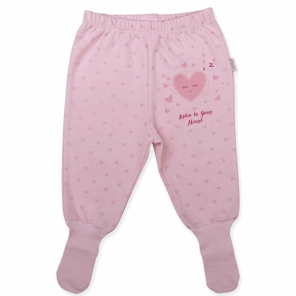 NEWBORN Sweatpants with socks pink