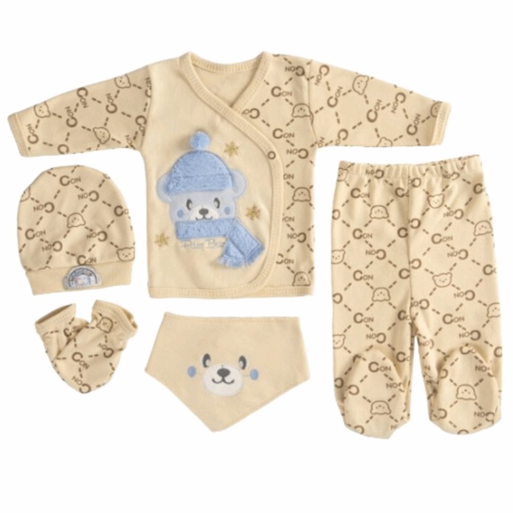 HOSPITAL SET Newborn set 5in1 Organic - beige