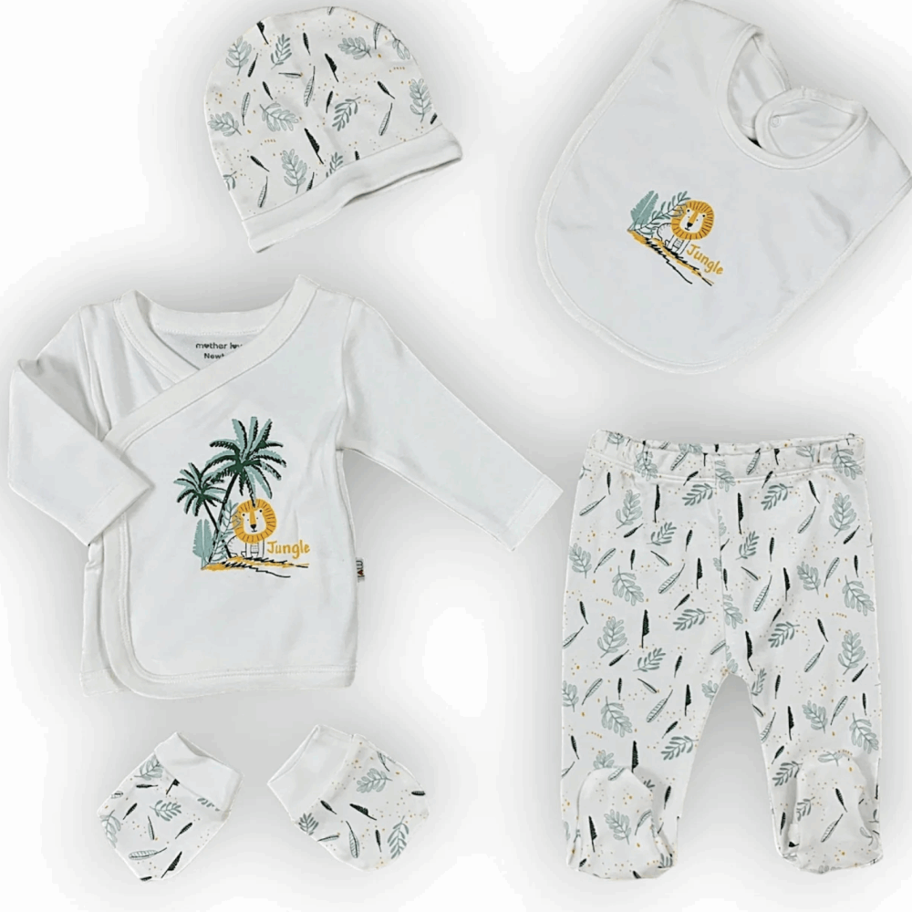 HOSPITAL SET Newborn set 5in1 Motherlove - white