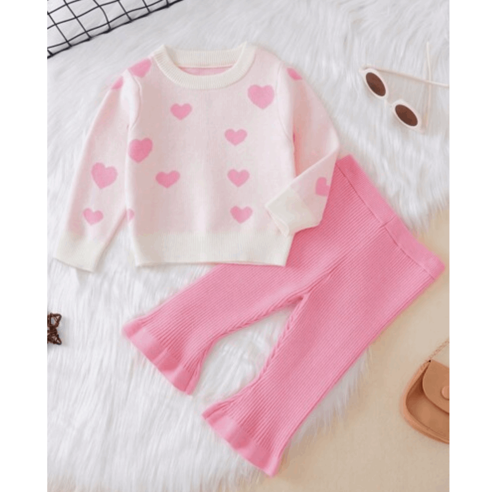 OUTWEAR Knitted Double Set Pink