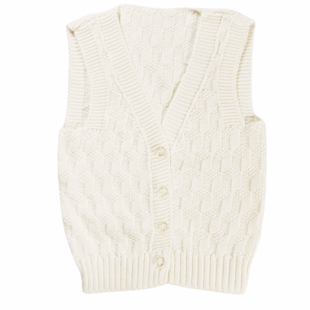 CLOTHING Girls Knitted vest white