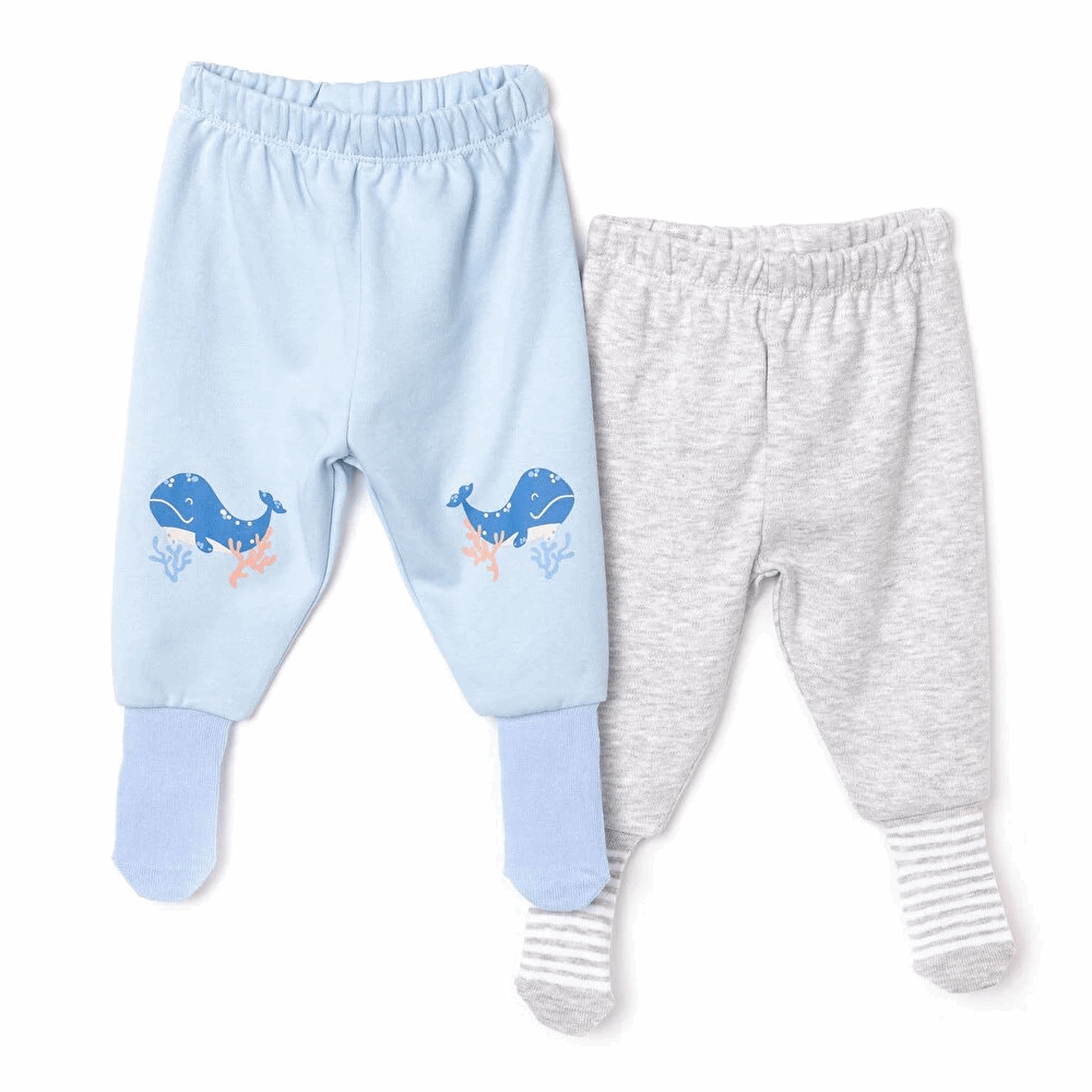 NEWBORN Double set swatpants with socks