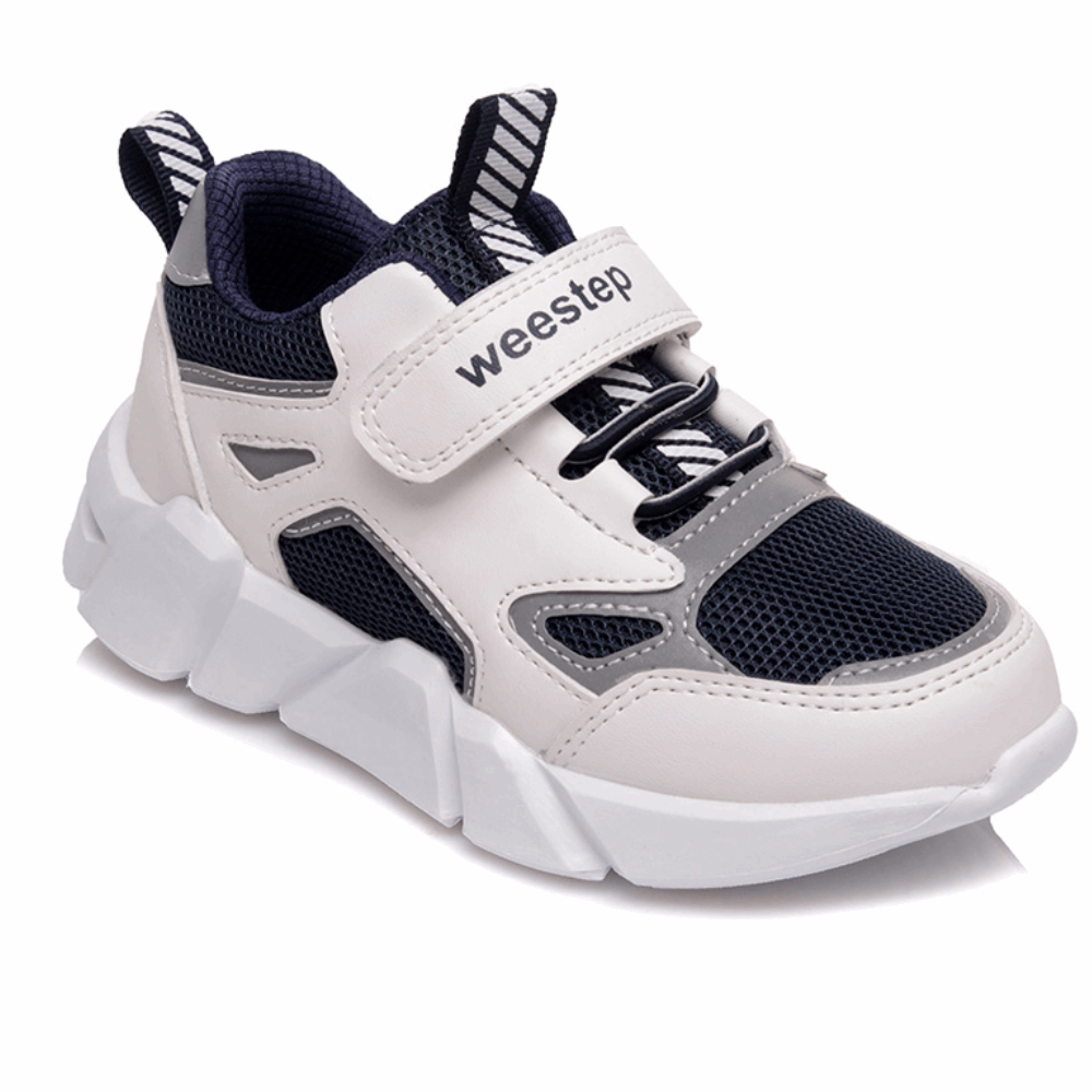 SNEAKERS WEESTEP Leather Sneakers Orthopedic White-blue