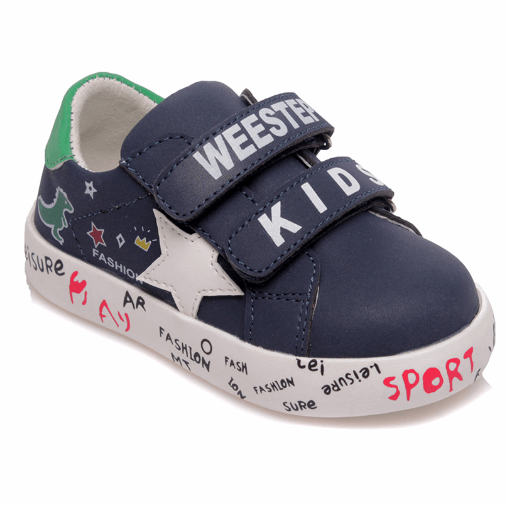 SNEAKERS WEESTEP Leather Sneakers Orthopedic Blue