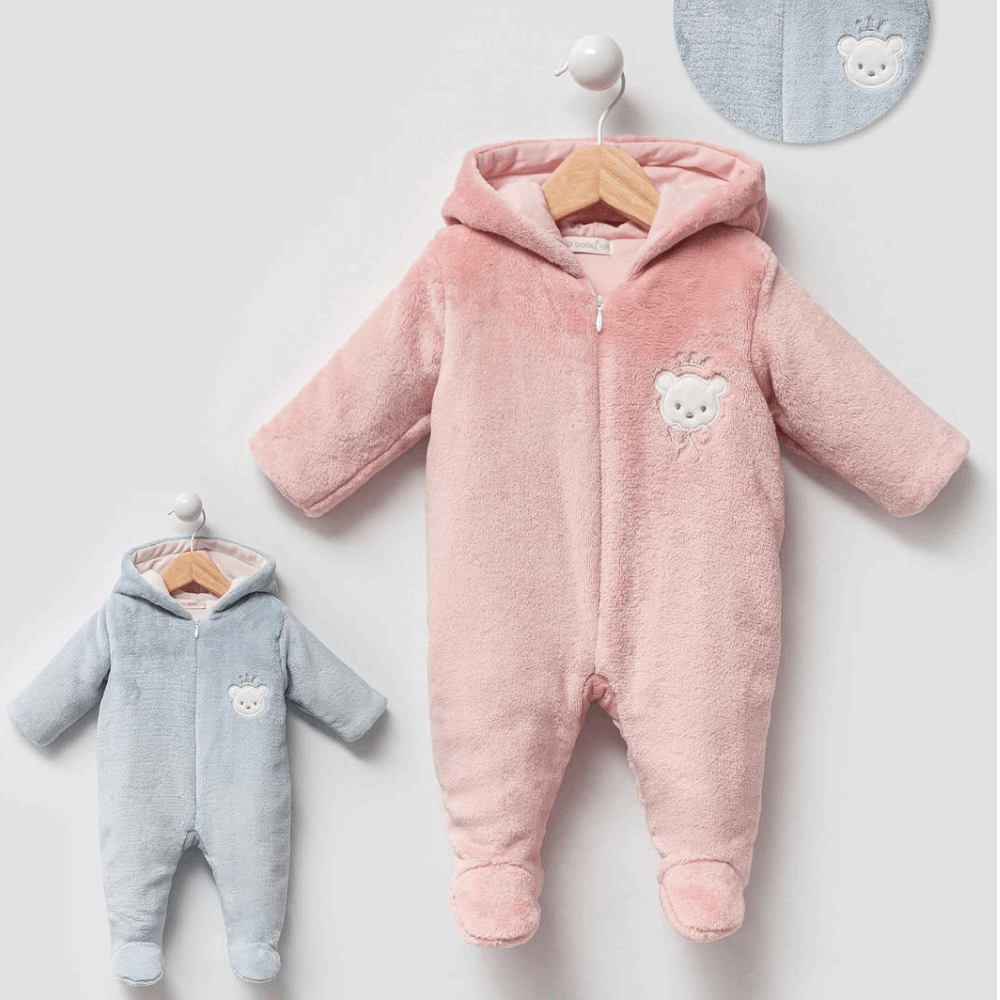 WINTER Soft Warm Romper Pink