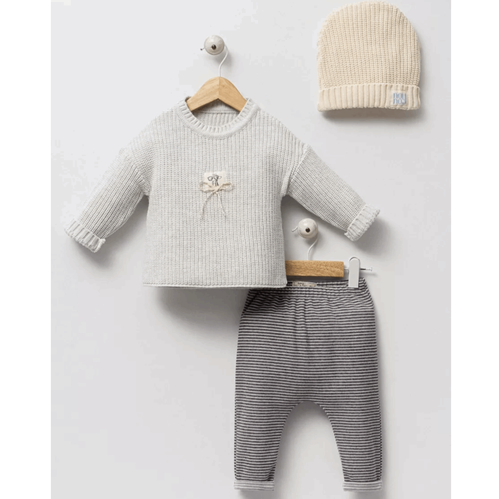 OUTWEAR SET 3in1 Knitted Sweatshirt / Trousers / Hat