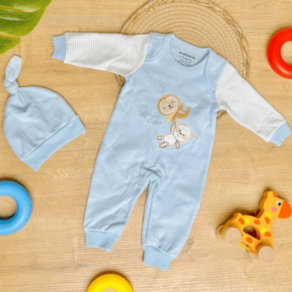 EVERY DAY Set 2in1 Jumpsuit + Cap Blue