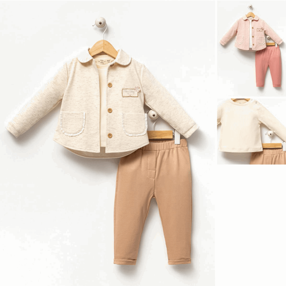 CLOTHING Girls Set 3in1 Jacket &quot;Сrown&quot; / Sweatshirt / Pants